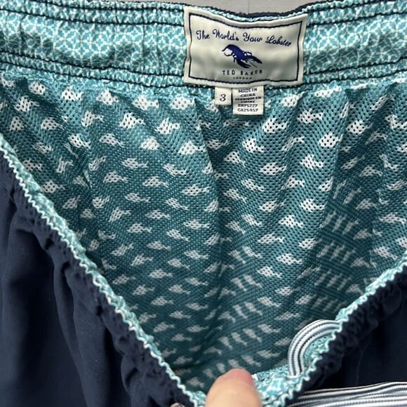 Ted Baker Lined Plankton Swim Shorts 5" Navy Size 3 38 L - Picture 8 of 11